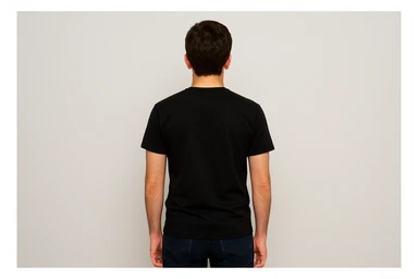 Rakurs orqadan oldiga qarab turgan inson sticker