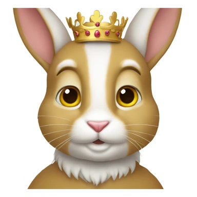 Lapin avec une couronne  sticker