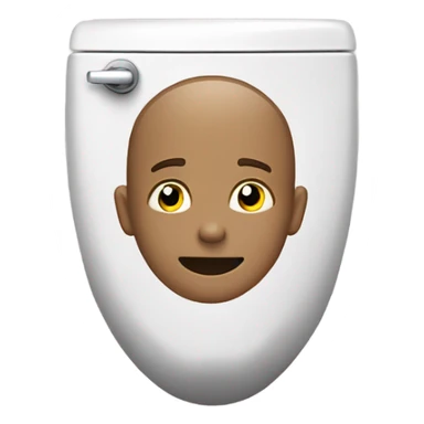 Somebody’s head ￼coming out of a toilet ￼ sticker