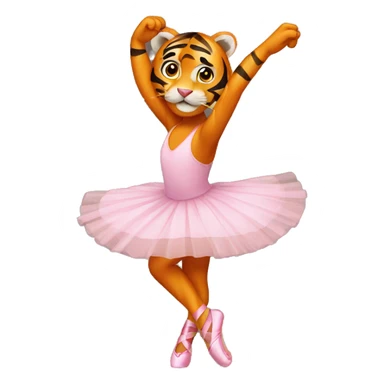 Tiger as a ballerina  sticker