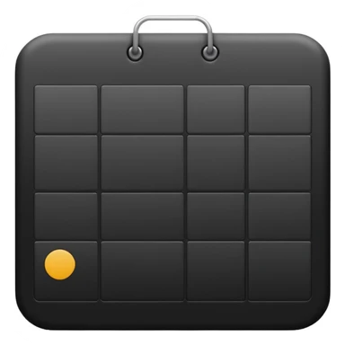 black calendar without numbers sticker
