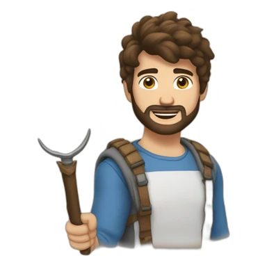 Un jeune homme brun et avec une barbe faisant du tir à l’arc sticker