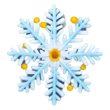 Snowflake made with flowers sticker