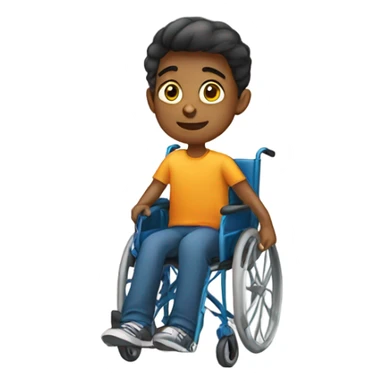 boy in a wheelchair  sticker