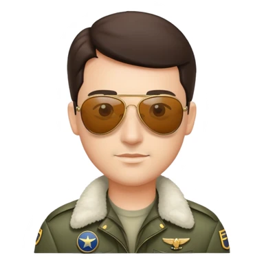 pilot with aviator sunglasses sticker