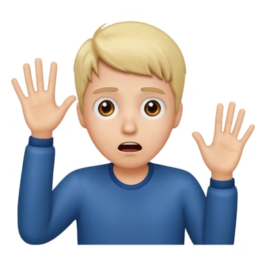 Shocked face with hand up sticker