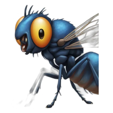 Une mouche sur une canette de monster sticker