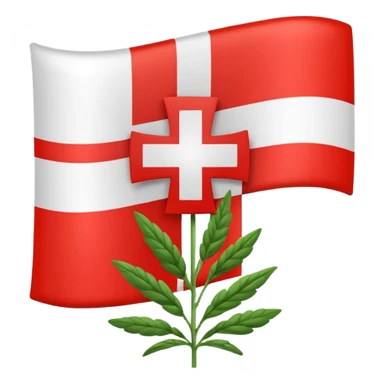 The herb of Rokiškis as a flag: devided in 4 parts... sticker
