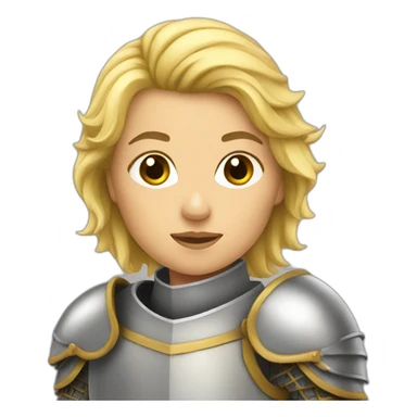 Blond female knight sticker