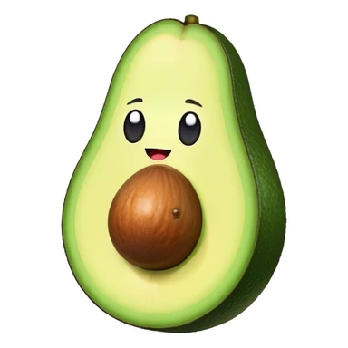 Aguacate con boca grande sticker