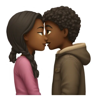 Girl and boy kissing sticker