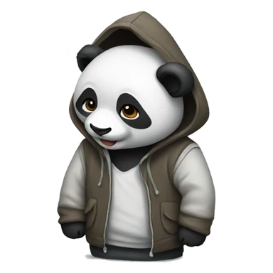 Panda wearing a hoodie  sticker