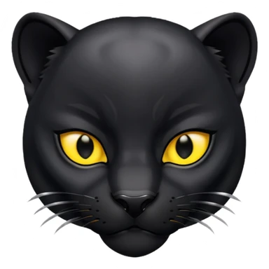 Black panther face only  sticker