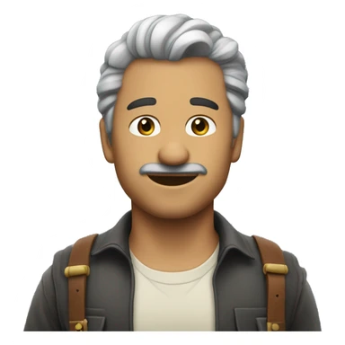 señor canoso de poco pelo sticker