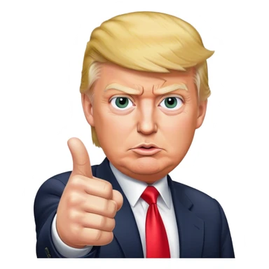 Donald Trump points his finger at the camera
realistic sticker