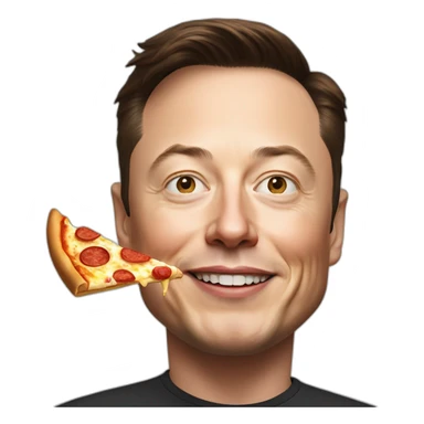 Elon musk eat pizza sticker