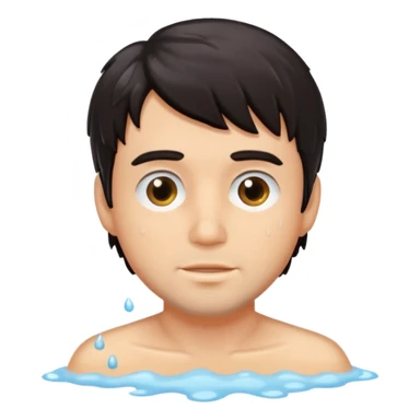 hair washing men  sticker