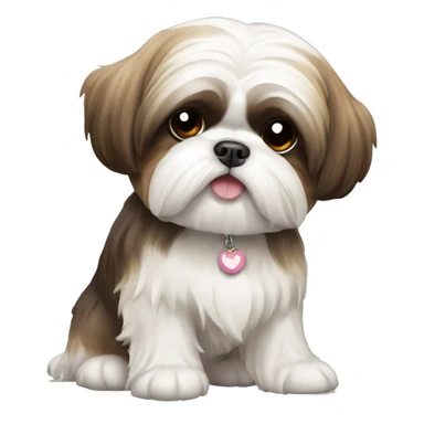 shih tzu café con moño  sticker