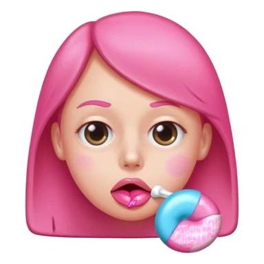 eye roll and popping gum sticker