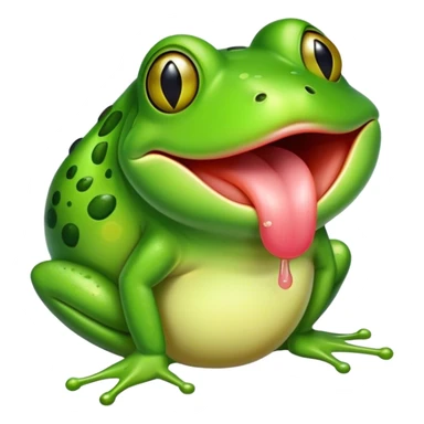 tongue with a frog on it sticker