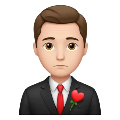 A man Alone in the Valentine's day sticker