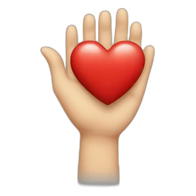 emoji holding a heart sticker