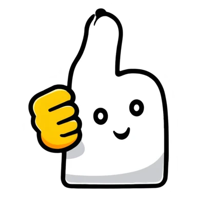 thumbs up like button social media sticker