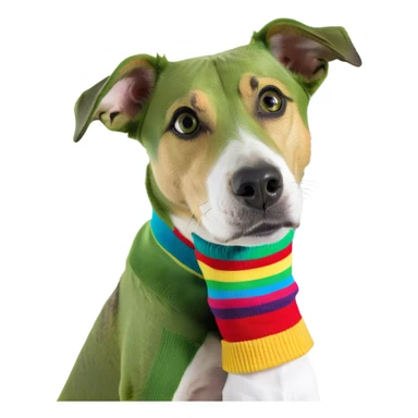 Dog wearing socks sticker