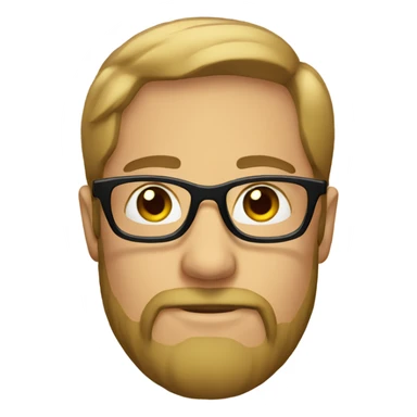 male with glasses and beard sticker