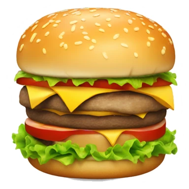Hamburger with a cheeseburger on top sticker