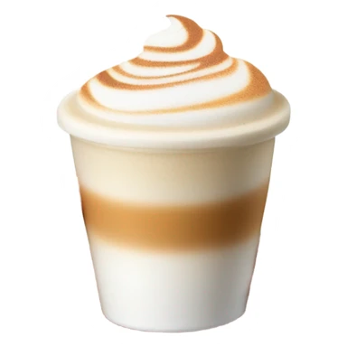 Cappuccino to go white sticker