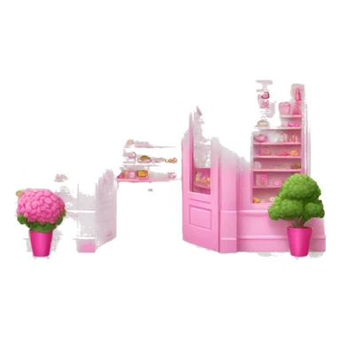pink barbie shop sticker