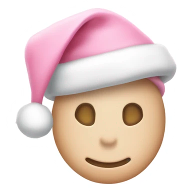 light pink santa hat sticker