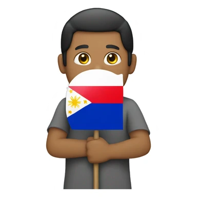 A person hold the Philippines flag  sticker