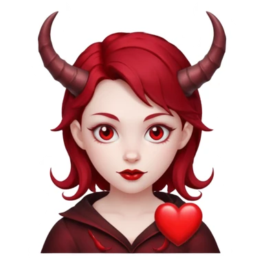 Devil girl is heart  sticker