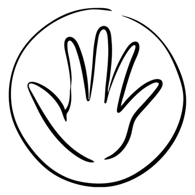 life icon circular shape hand drawn black outline sticker