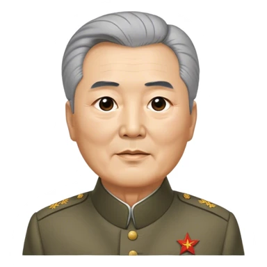Grey haired general Kim il sung wearing mao suit sticker