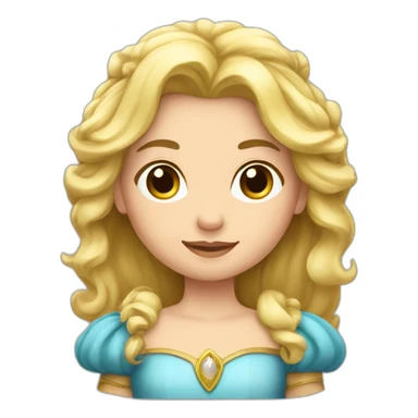 rapuncel princesa rubia con pelo súper largo sticker