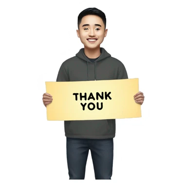 kyungsoo holding thank you banner sticker