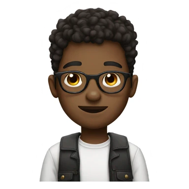 boy with glasses and mole and a septum piercing sticker