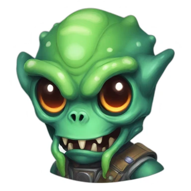 alien monster futuristic roguelike rpg style inspired by hearthstone sticker