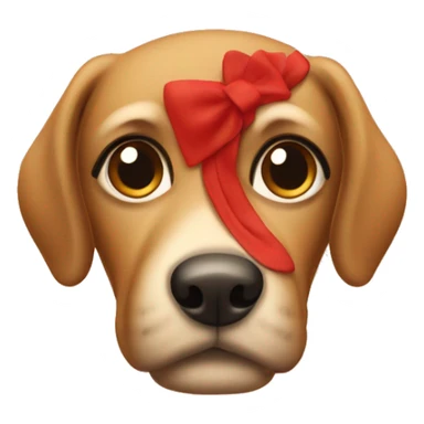 a dog in retro style red dress sticker