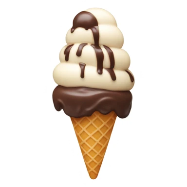 ice cream topped with chocolate sticker