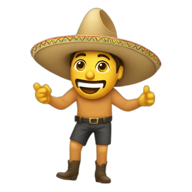 sombrero man telling a scret sticker