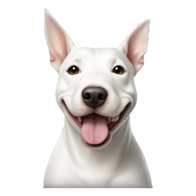 A very rich White Bull terrier with lots of money  sticker