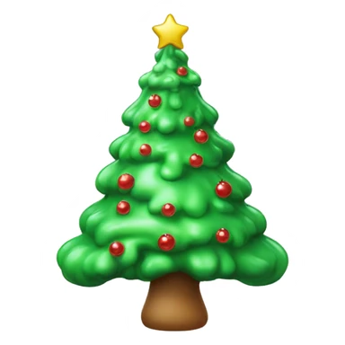 ￼ slime covered Christmas tree sticker