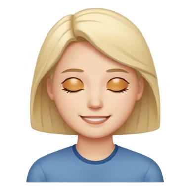 A ⭐ SMILE SOFTLY EYES CLOSED sticker