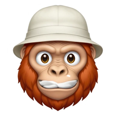 red haired gorilla with white hat sticker