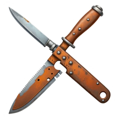 Rusty knife sticker