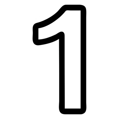 modern minimal icon featuring a version number sticker